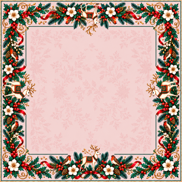 Nordic Midnight Mahjong Mat – 31.5 × 31.5 in — Open center