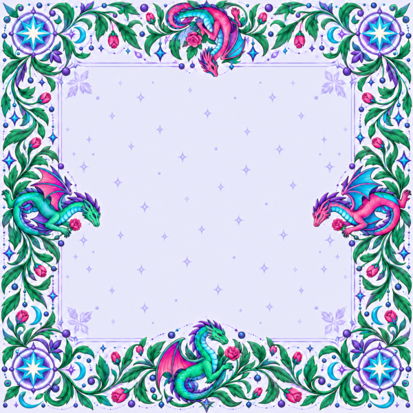 Starward Traveler Mahjong Mat – 31.5 × 31.5 in — Open center