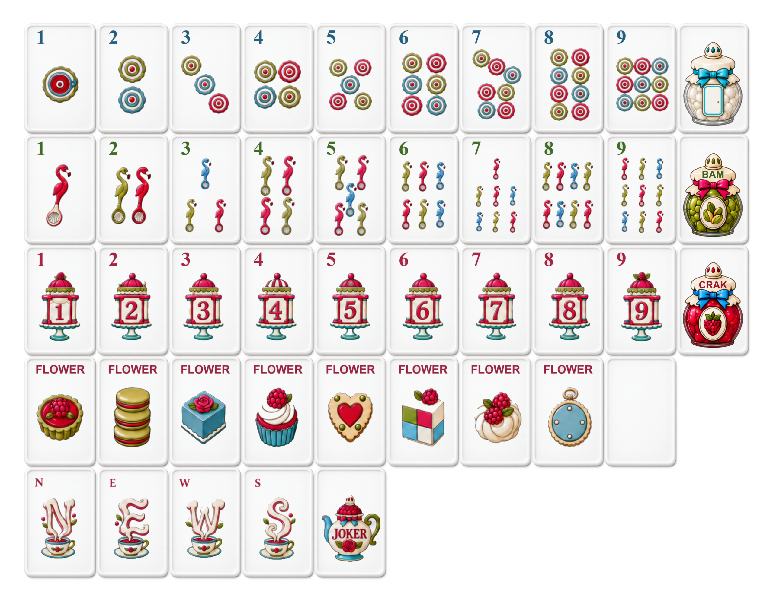 Sweet Afternoon tile design overview