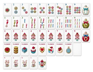 Sweet Afternoon 44 unique tile designs, including spare Blank