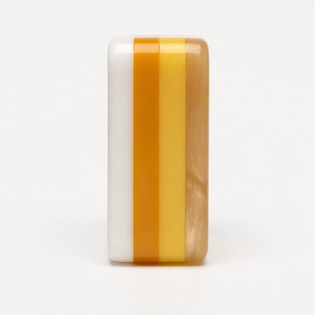 Gold-tone Mahjong tile layered side