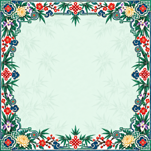 Traditional Chinese Mahjong Mat – 31.5 × 31.5 in — Open center
